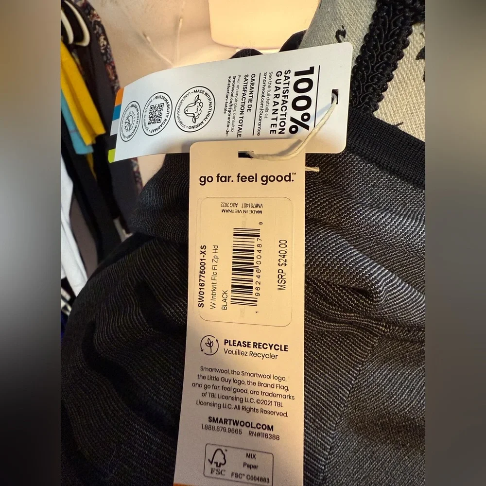 NWT Smartwool Women's Intraknit Merino Wool Fleece Full Zip Hoodie (Regular Fit) - Picture 9 of 13